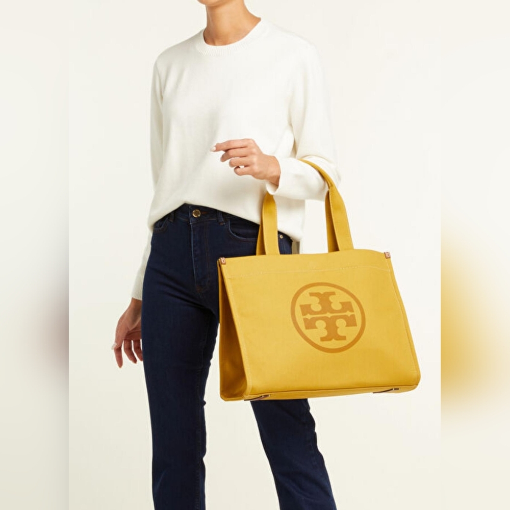 TORY BURCH Ella Canvas Tote Bag - Picture 3 of 12